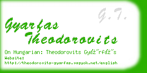 gyarfas theodorovits business card